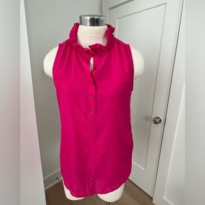 Hot pink j crew blouse